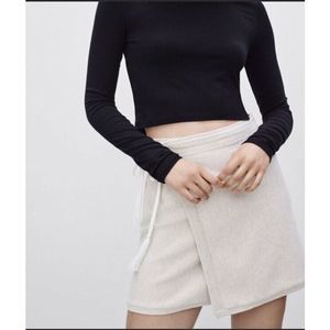 ARITZIA TALULA Wrap Skirt Bourlet Knit Ivory